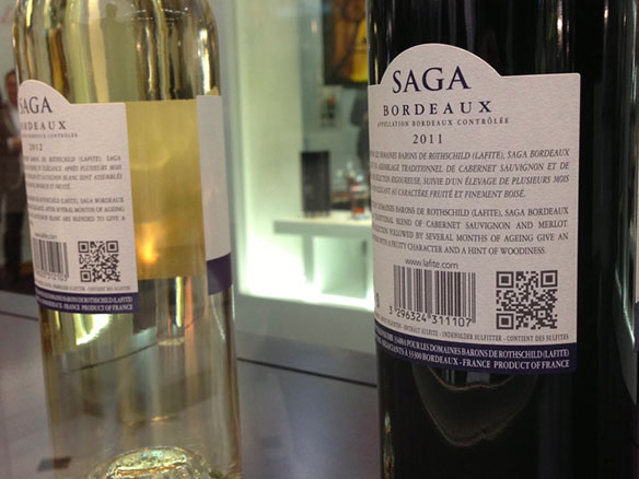 vin.co QR Code printed on a back label