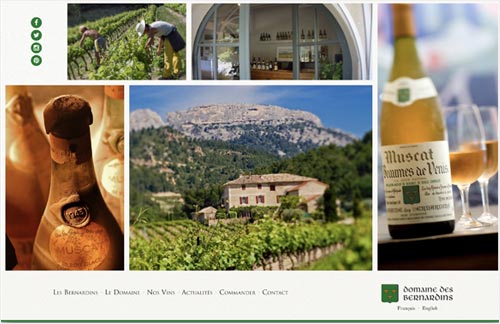 Site WordPress Domaine des Bernardins propulsé par vin.co